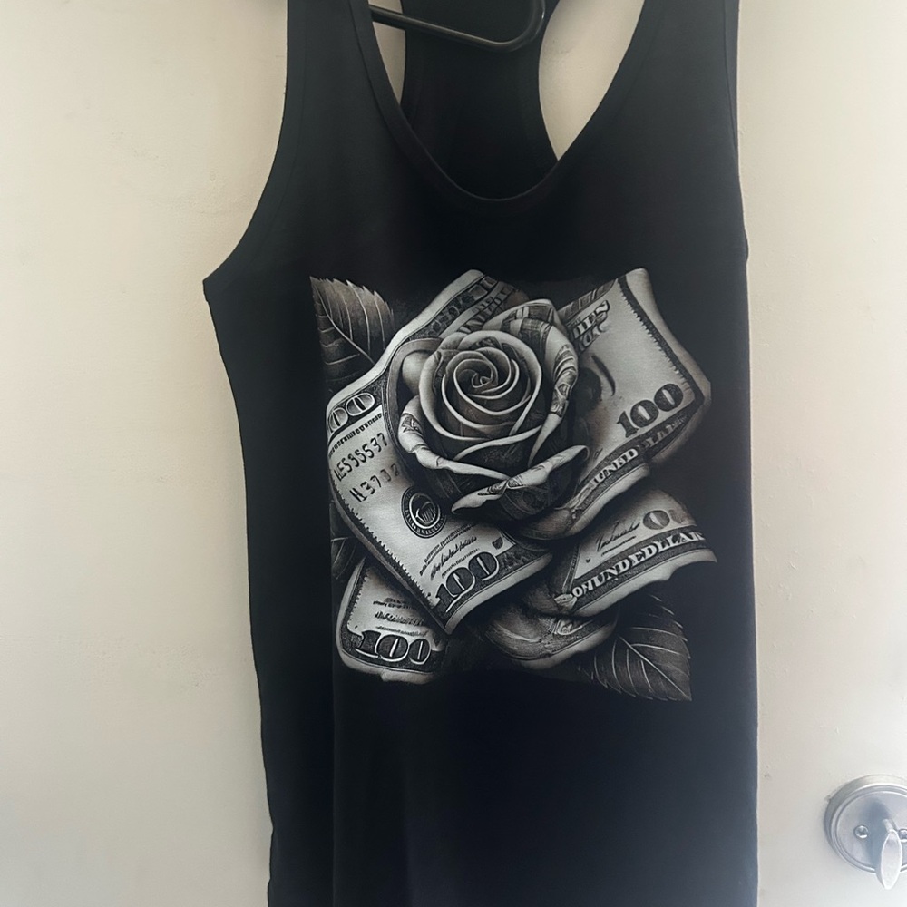 Black Graphic Tank Top